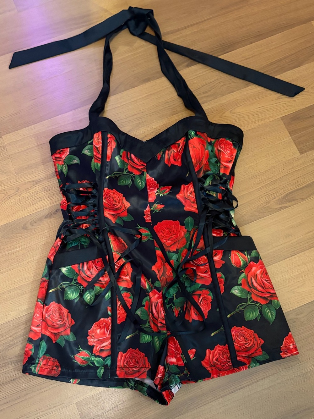 SUGAR THRIILLZ✨DOLLS KILL ROSE ROMPER